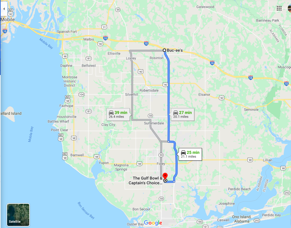 Directions - Gulf Bowl